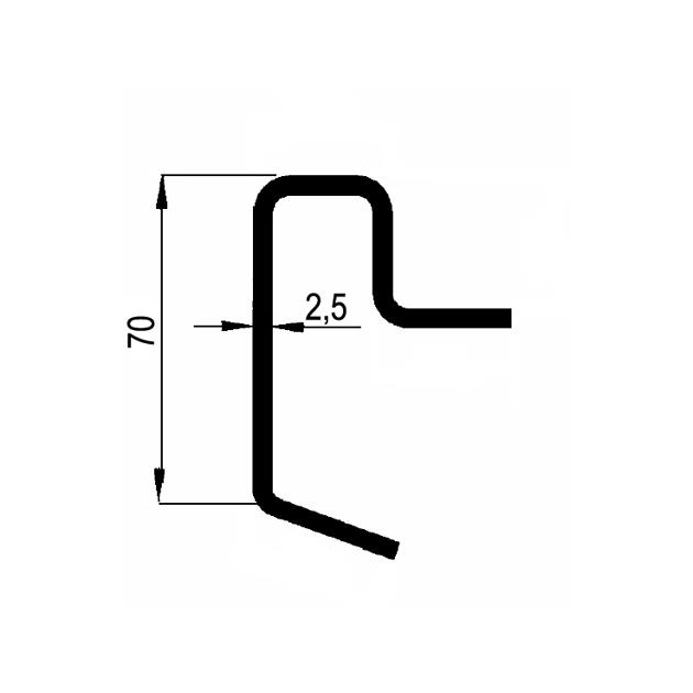 Frame profile 70/21/2,5/6300